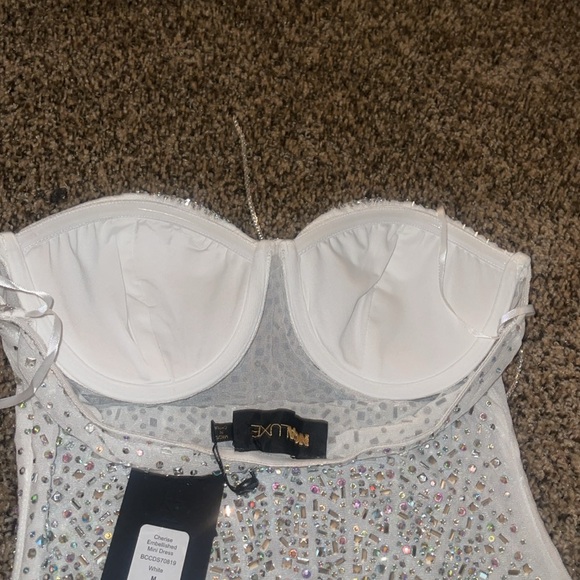 Cherise Embellished Mini Dress NWT - Picture 4 of 5